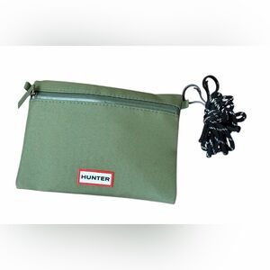 Hunter Olive Green travel Sling Pouch with Logo Patch Croosbody